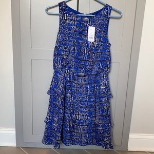 Blue print dress. Brand new with tags